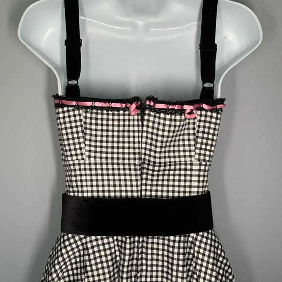Deadly Dames Pin Up Dress Micheline Pitt Courtesan Swing Gingham S - Picture 7 of 13